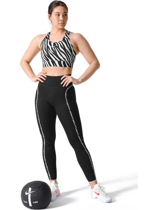 Dri-Fit One Luxe Icon Clash Running Damen Gekürzte Leggings Schwarz
