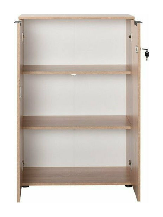 Office Storage Chipboard Cabinet with Lock Sonoma L72xW34xH109cm
