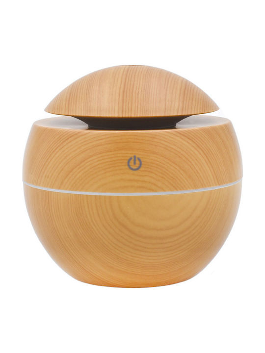 Lumini LED Dispozitiv de aromaterapie Ultrasonic Aroma Humidifiier 006 cu temporizator Maro 150ml