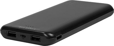 LogiLink PA0206 Power Bank 10000mAh cu 2 Porturi USB-A Negru