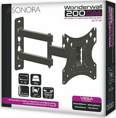 Sonora WonderWall 200 Full eMotion 230-0053 Wall TV Mount with Arm up to 42" and 30kg