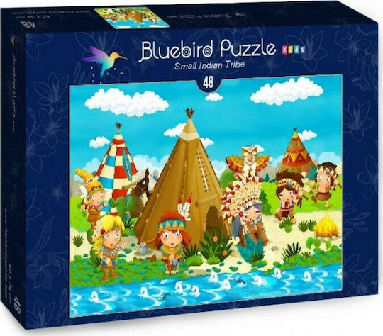 Детски Пъзел Small Indian Tribe 48бр Bluebird Puzzles