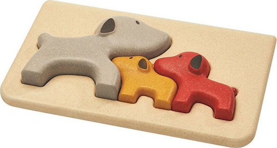 Ξύλινο Παιδικό Puzzle Σφηνώματα Dog 3pcs Plan Toys