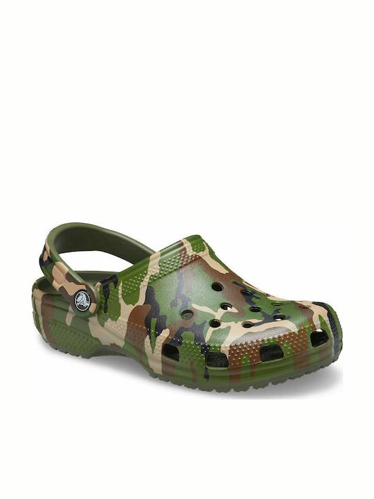 Crocs Classic Printed Camo Anatomic Clogs Green