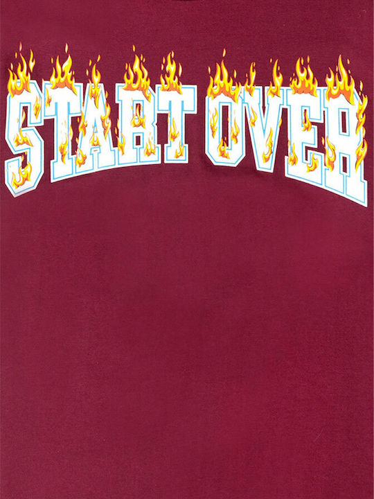 Start Over T-shirt Μπορντό