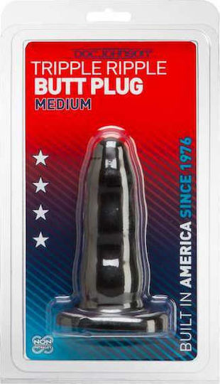 Doc Johnson Tripple Ripple Butt Plug Medium Anal Plug Mittel Black 12.5cm