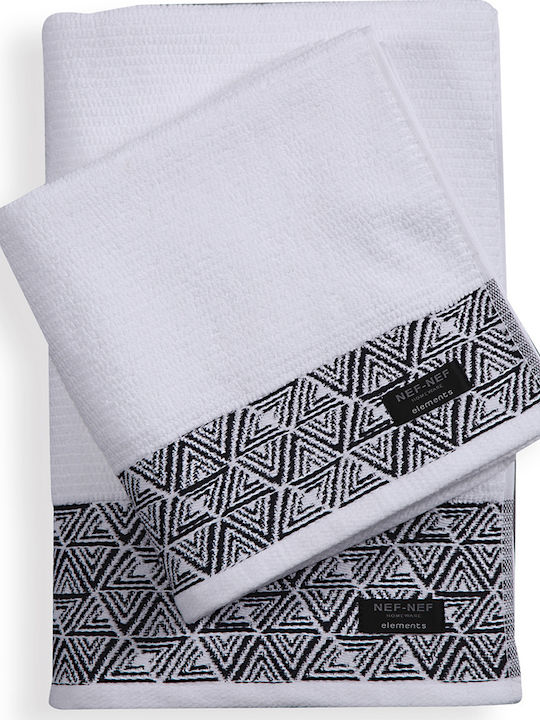 Nef-Nef Homeware Facecloth Aston 028248 50x100cm. White Weight 650gr/m²