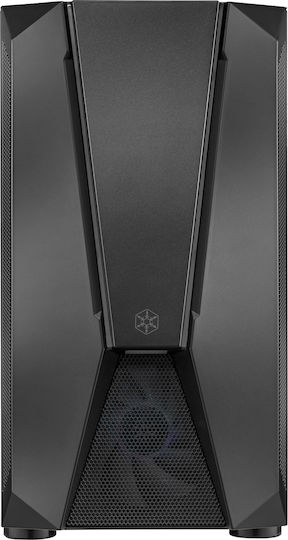 Silverstone FARA V1M PRO Gaming Mini Tower Κουτί Υπολογιστή με Πλαϊνό Παράθυρο Μαύρο