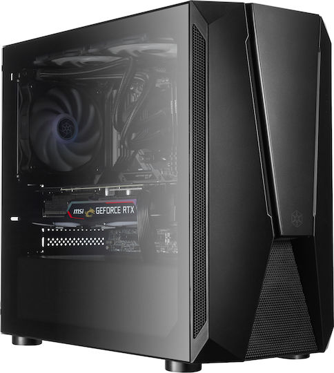 Silverstone FARA V1M PRO Gaming Mini Tower Κουτί Υπολογιστή με Πλαϊνό Παράθυρο Μαύρο