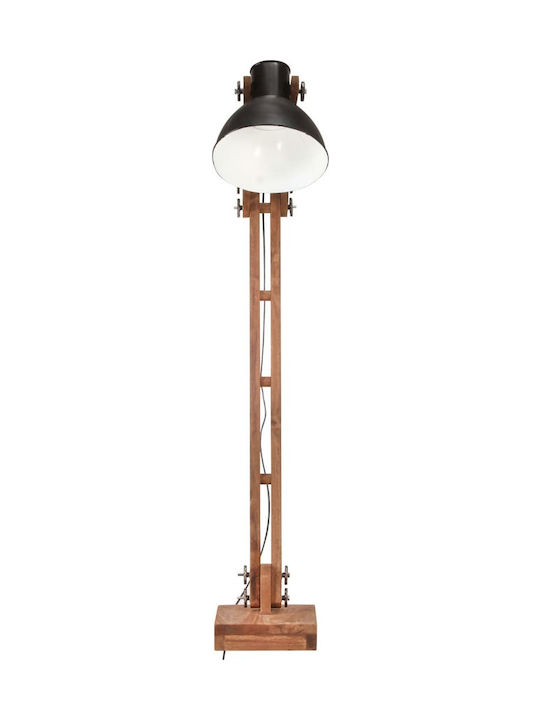 vidaXL Lampa de podea Î120xL33cm. cu Soclu pentru Bec E27 Negru