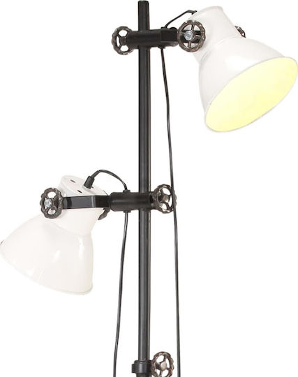 vidaXL Floor Lamp H160xW28cm. with Socket for Bulb E27 White