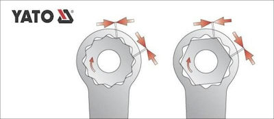 Yato Διπλό Κλειδί Πολύγωνο Κυρτό Μεγέθους 6x7mm