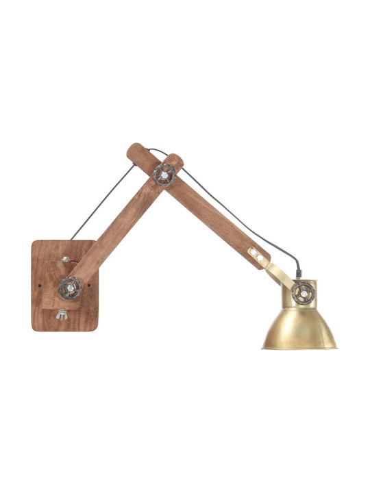 vidaXL Vintage Lamp Wall with Socket E27 Gold 45cm
