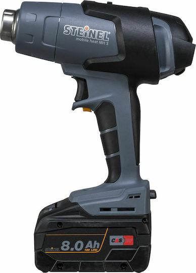Steinel Mobile Heat MH3 Set Πιστόλι Θερμού Αέρα 18V 1x5.5Ah με Ρύθμιση Θερμοκρασίας εως και 500°C