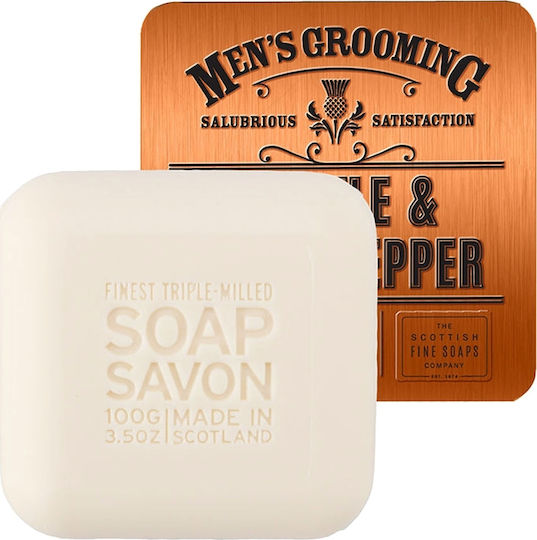 The Scottish Fine Soaps Beard Grooming Soap Thistle & Black Pepper Face & Beard Soap 100gr