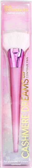 Real Techniques Make Up Brush For Highlighter Synthetic Bristle Cashmere Dreams Contour Fan