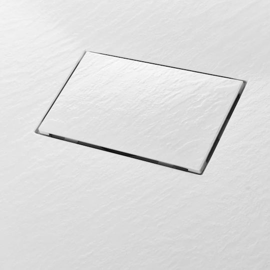 vidaXL Rectangulară Acrilic Duș 90x80cm Albă