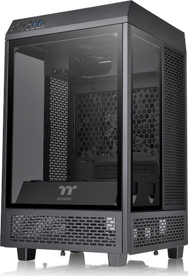 Thermaltake The Tower 100 Gaming Mini Tower Κουτί Υπολογιστή με Πλαϊνό Παράθυρο Μαύρο