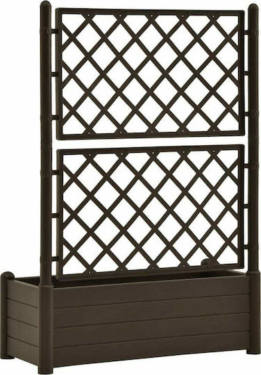 vidaXL Planter Box Plastic Brown 100x43x142cm.
