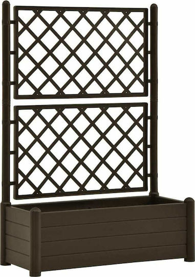 vidaXL Planter Box Plastic Brown 100x43x142cm.