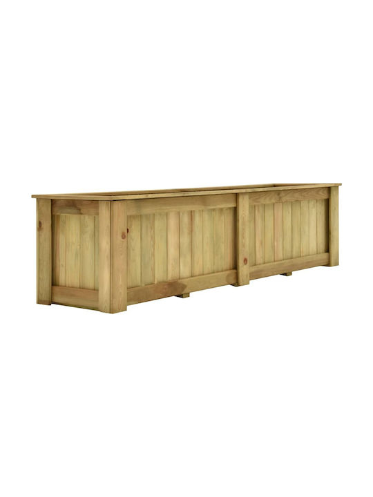 vidaXL Кутия за саксии Дърво Кафяв 196x50см.