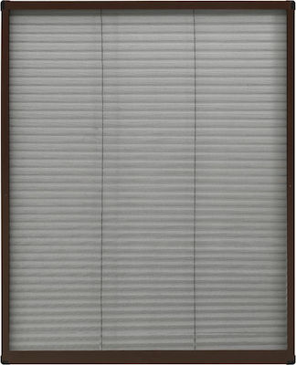 vidaXL Screen Window Pleated Brown from Fiberglass 100x80cm 148654