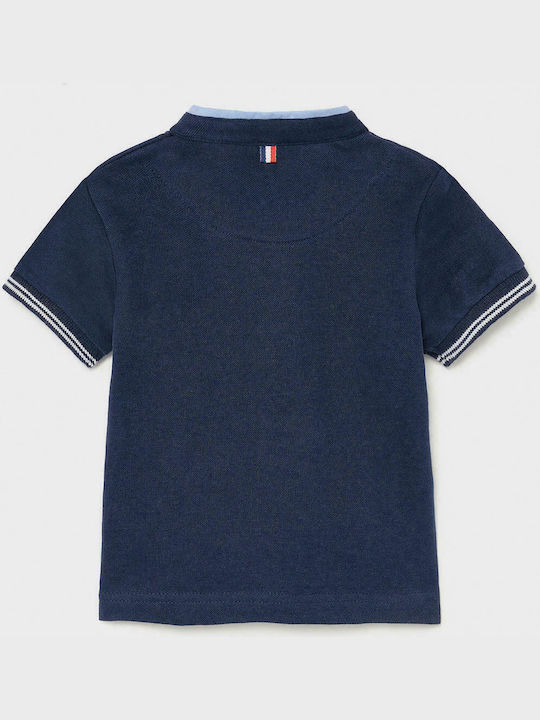 Mayoral Kids Polo Short Sleeve Navy Blue