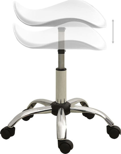 vidaXL Räder Hocker 49cm Weiß