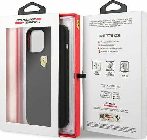 Ferrari On Track Silicone Back Cover Σιλικόνης Μαύρο (iPhone 12 Pro Max)
