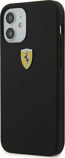 Ferrari On Track Silicone Back Cover Silicone Black (iPhone 12 mini) FESSIHCP12SBK