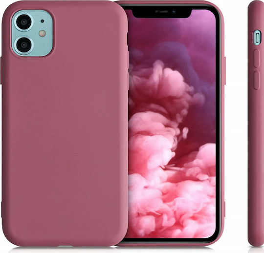 KWmobile Umschlag Rückseite Silikon Rosa (iPhone 11)