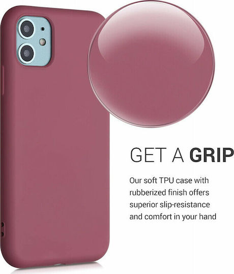KWmobile Umschlag Rückseite Silikon Rosa (iPhone 11)