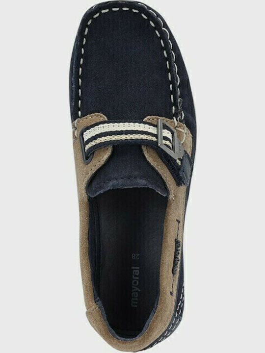 Boys Suede Moccasins with Velcro Brown