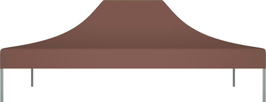 vidaXL Acoperiș Pentru Foișor 270gr/m² Maro Cu Acoperire PVC 3x4m