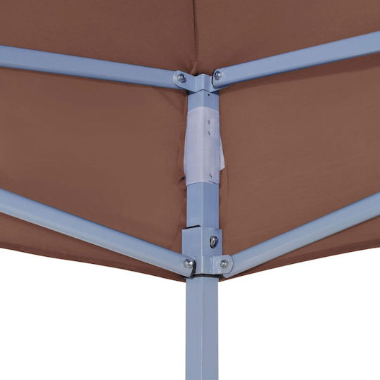 vidaXL Acoperiș Pentru Foișor 270gr/m² Maro Cu Acoperire PVC 3x4m