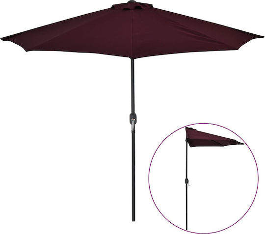 Rundschreiben Aluminium Burgundisch 2,7x2,45 m