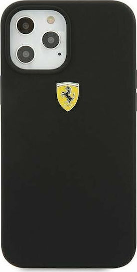 Ferrari On Track Silicone Back Cover Σιλικόνης Μαύρο (iPhone 12 / 12 Pro)