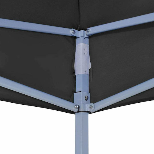 vidaXL Gazebo Cover 270gr/m² Black with PVC Coating 3x4.5m