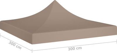 vidaXL Square Cover for Kiosk Brown 3x3m 270gr/m²