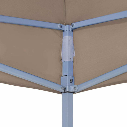 vidaXL Square Cover for Kiosk Brown with PVC Coating 3x3m 270gr/m²