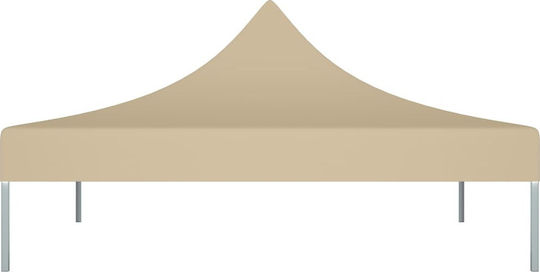 vidaXL Square Cover for Kiosk Beige with PVC Coating 3x3m 270gr/m²