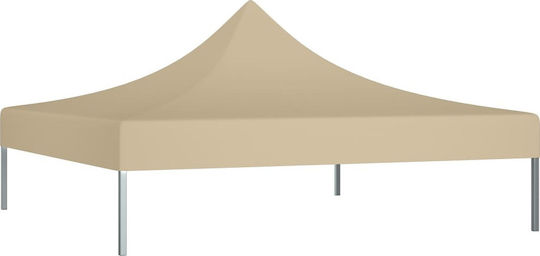 vidaXL Square Cover for Kiosk Beige with PVC Coating 3x3m 270gr/m²