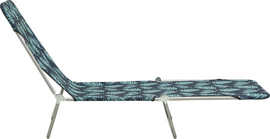 vidaXL Foldable Steel Beach Sunbeds Green 182x55x24cm 2pcs