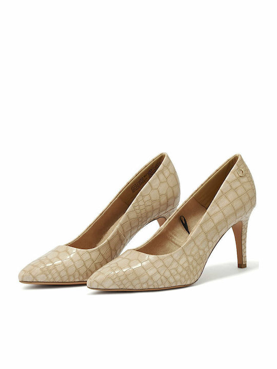 Pointed Toe Stiletto Beige High Heels