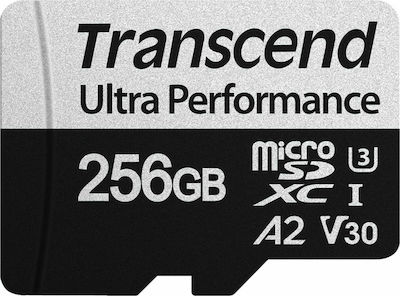 Transcend 340S microSDXC 256GB Clasa 10 U3 V30 A2 UHS-I cu adaptor