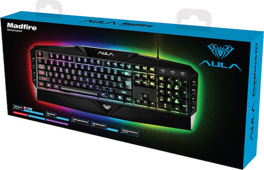 Aula Madfire Gaming Tastatură cu iluminare RGB (Engleză US)