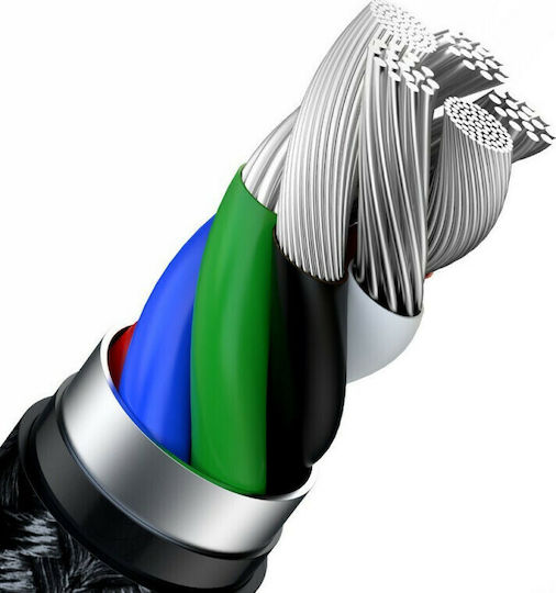 Baseus Cafule Metal Braided USB-C to Lightning Cable 20W Black 1m (CATLJK-A01)
