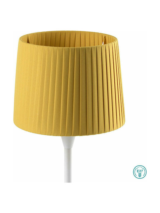 Faro Barcelona Samba Metal Table Lamp for Socket E27 with Yellow Shade and White Base