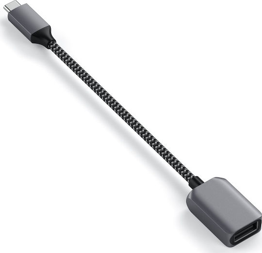 Satechi Μετατροπέας USB-C male σε USB-A female Γκρι 1τμχ ST-UCATCM