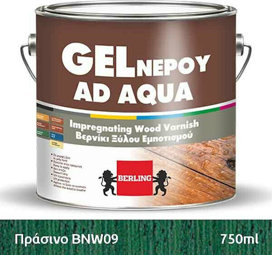 Berling Gel Ad Aqua Impregnation Varnish Green Light Satin 750ml